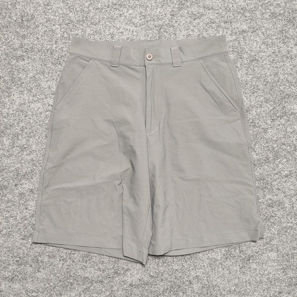 Under Armour Shorts Mens 32 Gray Microfiber Chino Stretch Flat Front Casual
